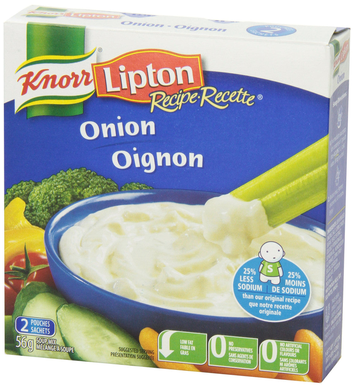 Knorr Recipe Onion Soup Mix 2 Pouches-56g, 24 count {Imported from Canada}